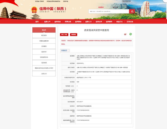 因不正当价格行为，西安美莱医学美容医院有限公司被警告，被处罚1.5万元